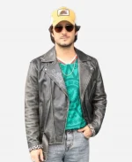 Diego Boneta FIFA World Cup 2026 Black Leather Biker Jacket