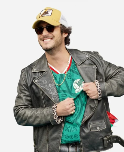 Diego Boneta 2026 FIFA World Cup Leather Biker Jacket