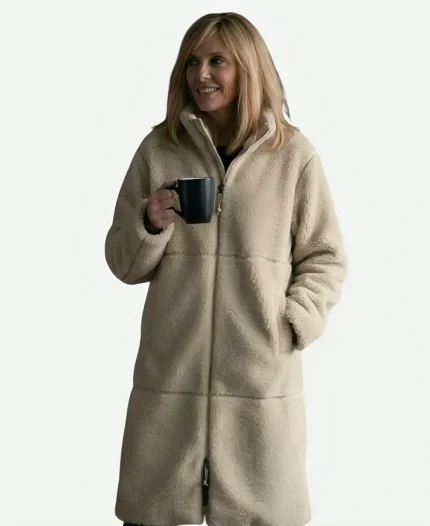 Dutton Ranch 2026 Beth Dutton White Longline Sherpa Coat