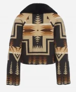 Kelly Reilly 2026 Dutton Ranch S01 Beth Dutton Western Print Aviator Aztec Jacket
