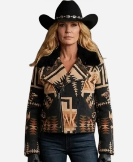 Dutton Ranch S01 Beth Dutton Western Print Jacket