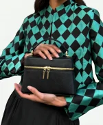 Emily Cooper Diamond Print Cropped Jacket