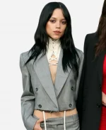 Emmy FYC 2026 Event Jenna Ortega Grey Cropped Blazer