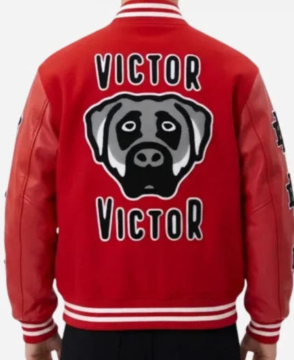 Eric Emanuel EE x Victor Victor Red Varsity Jacket 