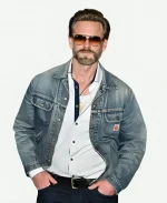 Eric Johnson I Will Find You 2026 NYC Premiere Blue Denim Jacket