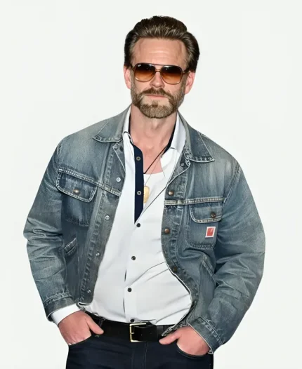 Eric Johnson I Will Find You 2026 NYC Premiere Blue Denim Jacket