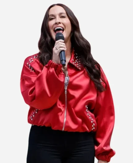 FIFA World Cup 2026 Alanis Morissette Satin Bomber Jacket