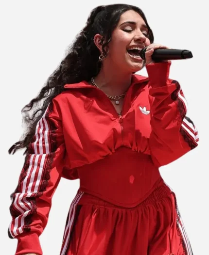 FIFA World Cup 2026 Alessia Cara Red Cropped Track Jacket