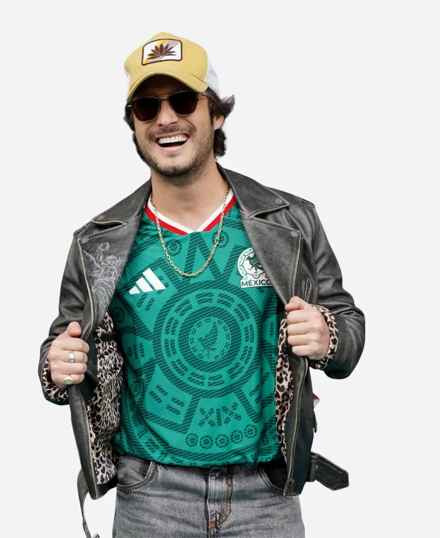 FIFA World Cup 2026 Diego Boneta Leather Biker Jacket FIFA World Cup 2026 Diego Boneta Black Leather Jacket