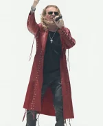 2026 FIFA World Cup Fher Olvera Red Leather Coat