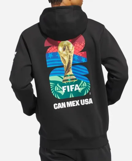 FIFA World Cup 2026 Match Ball Graphic Black Hoodie
