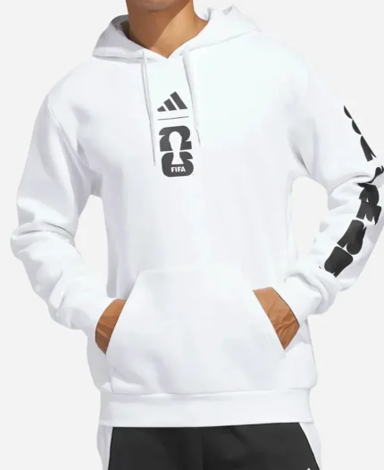 Adidas 2026 Match Ball Graphic White Hoodie