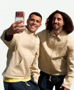 Spain Football Team Arrival Beige Cotton Jacket