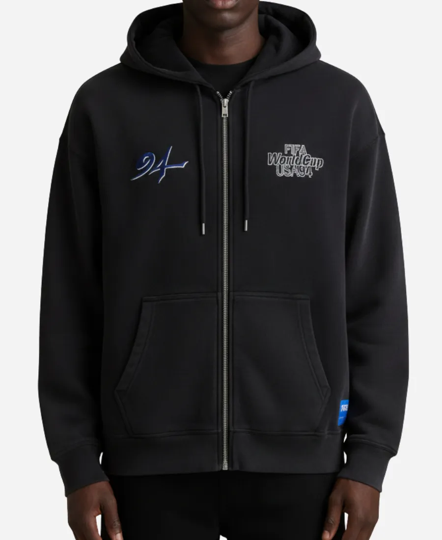 FIFA World Cup USA 94 Full-Zip Hoodie Abercrombie & Fitch FIFA World Cup USA 94 Black Hooded Jacket