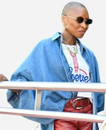 Cynthia Erivo 2026 Monaco Grand Prix Blue Denim Shirt