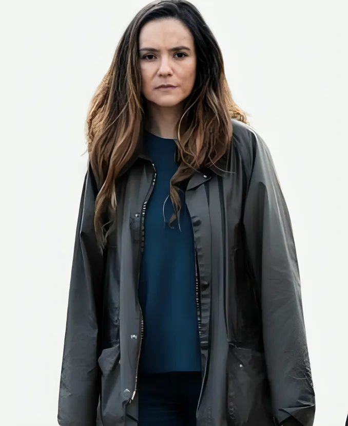 From S04 Tabitha Matthews Waxed Jacket  Tabitha Matthews From S04 Catalina Sandino Moreno Green Waxed Jacket