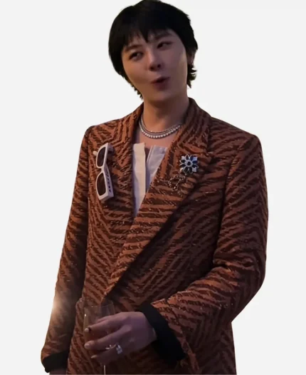 Chanel Dinner Event 2026 G-Dragon Brown Stripe Blazer