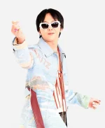 G-Dragon 2026 Light Blue Trench Coat
