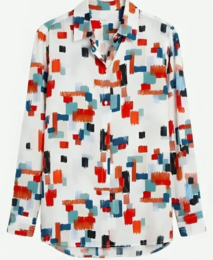 Jean Smart Hacks S05 Abstract Square Pattern Shirt