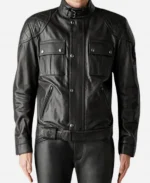 Henry Cavill In The Grey 2026 Black Leather Jacket