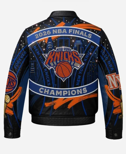 JH Design Knicks 2026 Champions Leather Jacket
