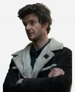 The Boys S05 Hughie Campbell Black Suede Leather Shearling Lined Jacket