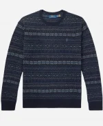 Jack The Four Seasons S02 Will Forte Blue Fair Isle Crewneck Sweater 