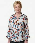 Jean Smart Hacks Abstract Square Pattern Shirt