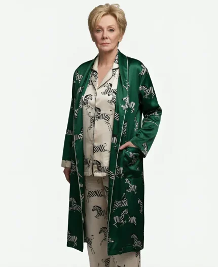 Jean Smart Zebra Print Silk Robe