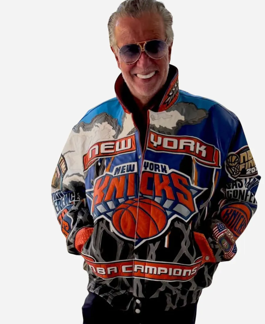Jeff Hamilton Knicks 2026 NBA Championship Leather Jacket Jeff Hamilton Knicks 2026 NBA Championship Jacket