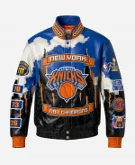 Jeff Hamilton New York Knicks 2026 NBA Championship Italian Leather Jacket
