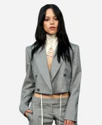 Jenna Ortega Emmy FYC LA Event 2026 Wednesday Grey Blazer