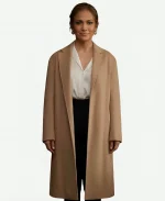 Jennifer Lopez Movie Office Romance 2026 Jackie Cruz Wool Trench Coat