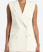 Jennifer Lopez Office Romance 2026 White Wool Vest