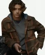 John Lo­gan Off Cam­pus S01 Plaid Hood­ie Jack­et