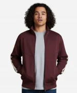 John Tucker Burgundy Sleeve Stripe Jacket