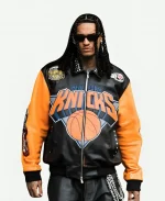 2026 NBA Finals Jordan Clarkson New York Knicks Leather Bomber Jacket