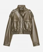 Off Campus S01 Julia Sarah Stone Leather Jacket - Brown