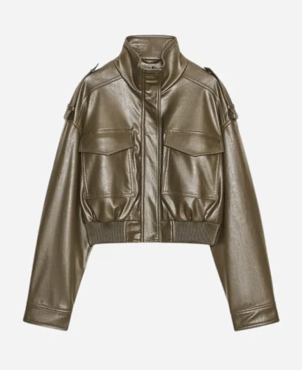 Off Campus S01 Julia Sarah Stone Leather Jacket - Brown