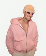 Justin Bieber Pink Hooded Jacket - FIFA World Cup 2026