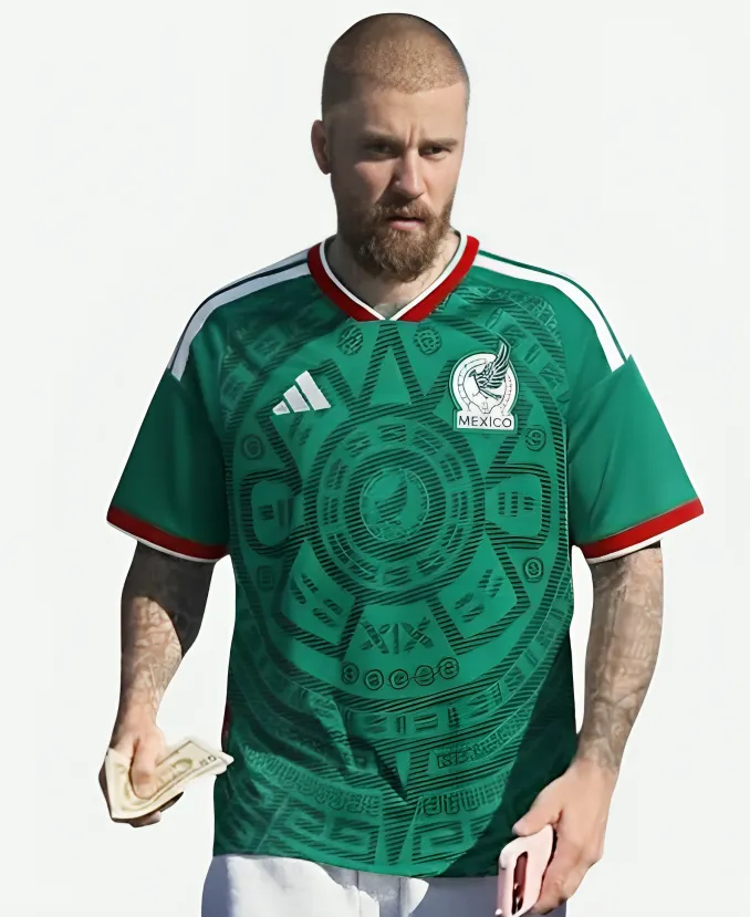 Justin Bieber Mexico Jersey Justin Bieber Mexico National Team Jersey