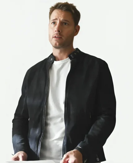 Justin Hartley Tracker S02 Black Suede Leather Jacket