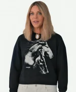 Kaitlin Olson TV Series Hacks S02 Vance Jr. Black Horse Print Sweatshirt 