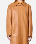 Kate Hudson Marty Life Is Short Premiere LA Brown Leather Coat
