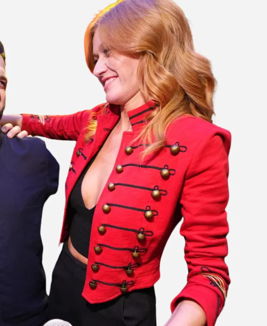 Katherine McNamara 2026 Big Slick Event Military Jacket 17th Annual Big Slick Celebrity Weekend Katherine McNamara Red Military Jacket