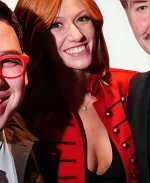 Katherine McNamara 2026 Red Military Jacket