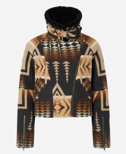Dutton Ranch 2026 Beth Dutton Western Print Aviator Aztec Jacket