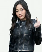 Kimiko Miyashiro Tv Series The Boys S05 Karen Fukuhara Black Leather Jacket