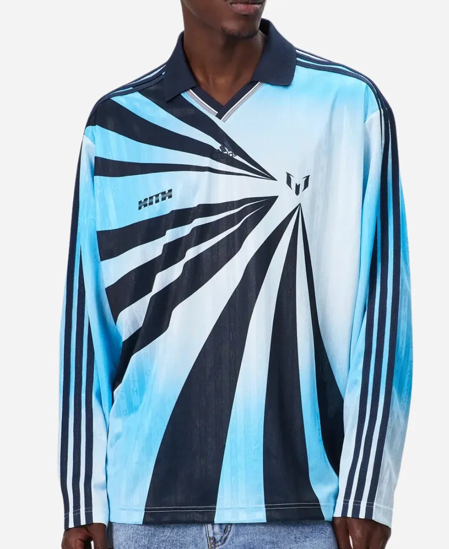 Kith & Messi for Adidas Football Goalkeeper Blue Shirt Kith & Messi for Adidas Football Goalkeeper Blue Shirt For Sale