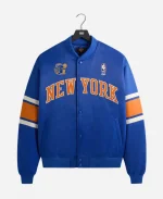Kith for Knicks 2026 Champions Satin Bomber Jacket In Blue